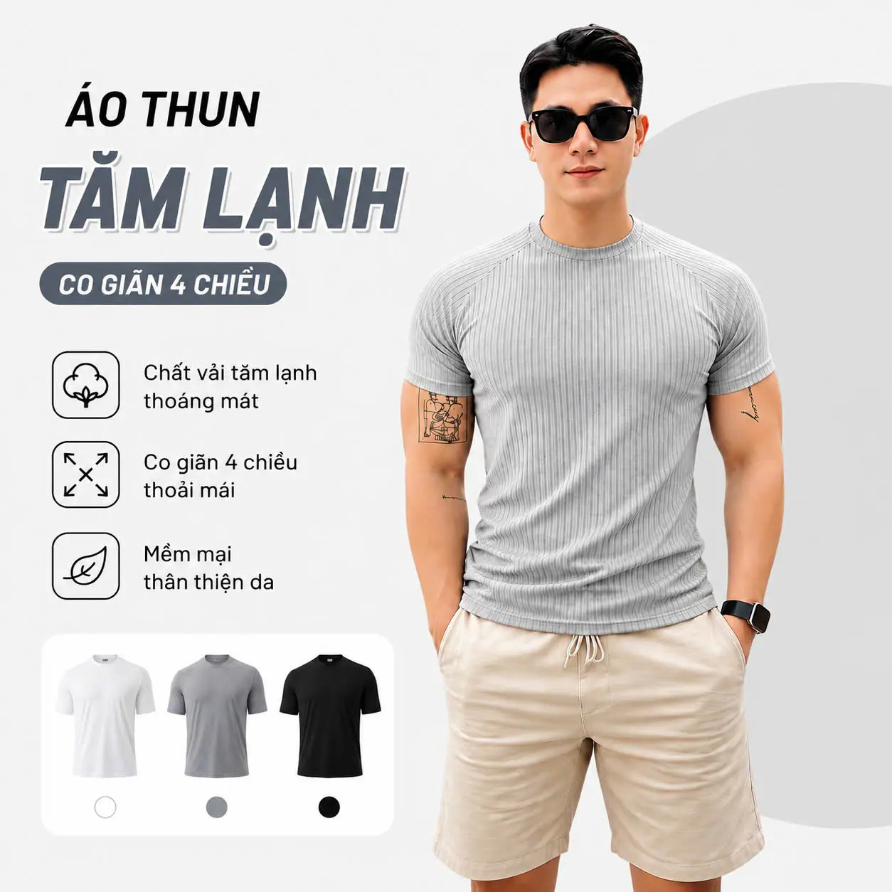 Luzupi Áo Thun Nam Cổ Tròn Ôm Body Co Giãn 4 Chiều Chất Liệu Thun Lạnh Thoáng Mát Phong Cách Trẻ Trung Năng Động Áo Form Đẹp Dễ Phối Đồ Thoáng Mát & Co Giãn 4 Chiều #áonam #aothunbody #áomát #áoformđẹp