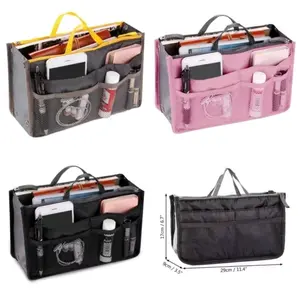 Tas Organizer Multifungsi | Tas travel Pouch Korean Dual Bag In ( Travel Size ) Wanita. tersisa warna pink
