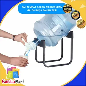 RAK TEMPAT GALON AIR DUDUKAN GALON MEJA BAHAN BESI