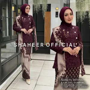 (sh) [free hijab] kebaya janggan bahan fukuro devina // kebaya modern // kebaya jawa // kebaya lamaran // kebaya wisuda // kebaya brismaid