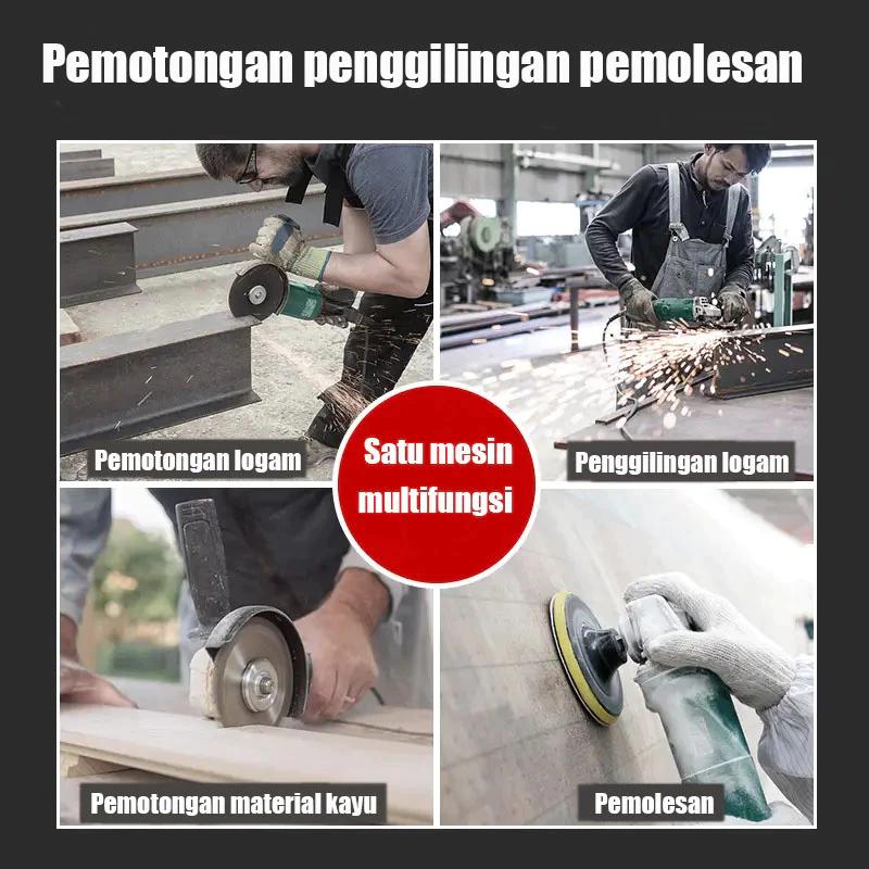 Set Perkakas 3in1 REAIM Mesin Gerinda Tangan dan Mesin Bor Listrik 13mm dengan Aksesoris Bearing Body Blade Bore Copper Dinamo untuk Repair Perbaikan Gergaji Kabel Karat Proyek Konstruksi Bengkel Rumah Tangga Angle Grinder Impact Drill Power Tools
