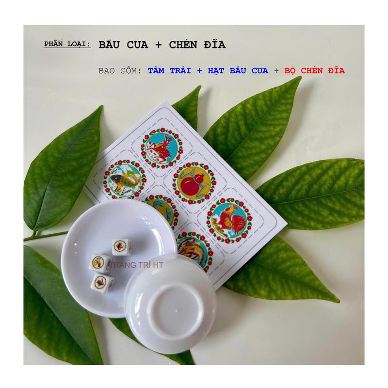  Mô hình bộ bầu cua trang trí nhà búp bê 