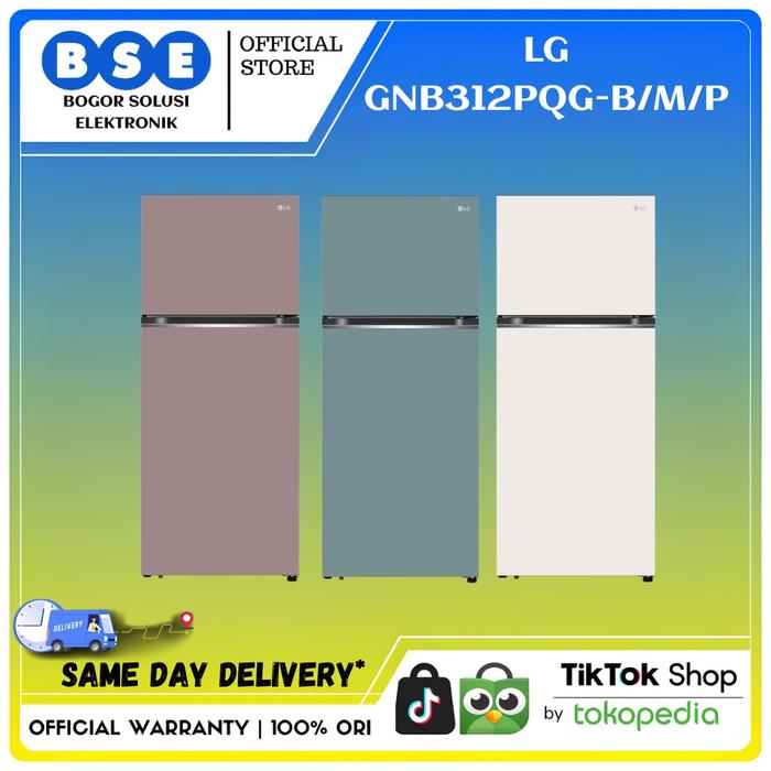 Gambar Kulkas 2 Pintu Warna Pink LG GNB312PQGP 340L GN B312PQG P LG GNB312 dari Bogor Solusi Elektronik Kab. Bogor Tokopedia