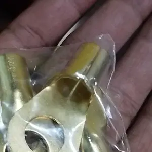 TERMINAL / Skun Klem Kabel Aki BESAR Ring BULAT M10 BAUT 14 - KUNING 70A