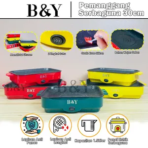 Pemanggang Multifungsi / BBQ Grill Electrik / Panci BBQ Listrik Portable 26CM 30CM / Pemanggang Elektrik Panggangan