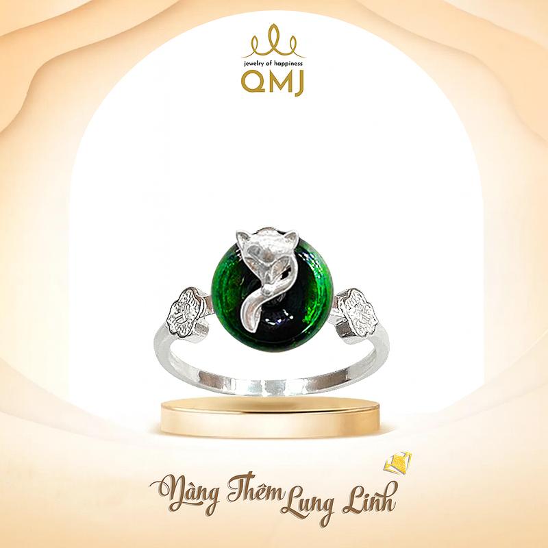  QMJ STORE - Q227 NHẪN DUYÊN LỘC TÌNH bạc 925 cao cấp  không xi kim  nhẫn bạc nữ 