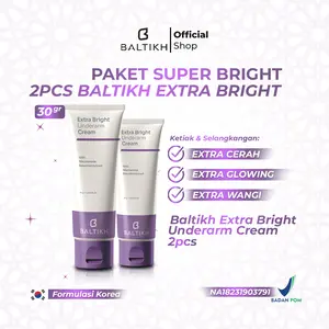 [Paket Hemat 2 PCS] BALTIKH Extra Bright Underarm - Krim Keti. dan Slengki. Lipatan Hitam Extra Glowing with Extrak Bakuchiol Pencerah Ketiak