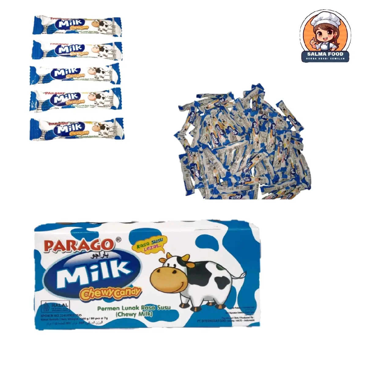 Permen Parago Box Isi 80 Pcs - Permen Lunak Aneka Rasa Chewy Candy Snacks Food, Camilan