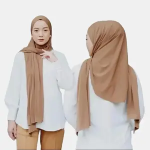 FAIDA Pashmina Instan Jahit Dagu Oval Jersi Viral Edisi Lebaran 2025 - JILBAB Muslim