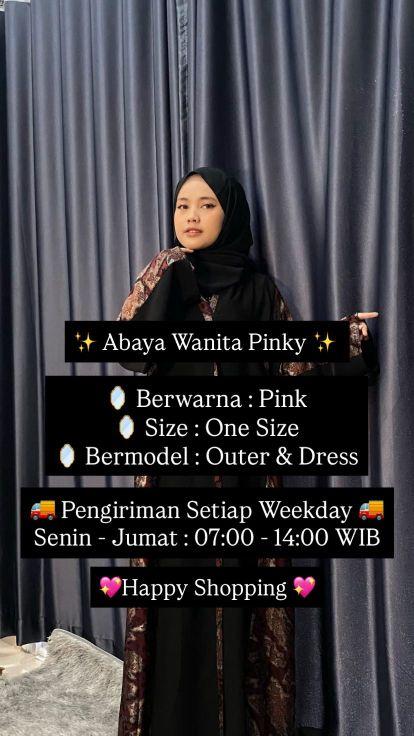 Abaya Wanita Pinky Dress Gamis