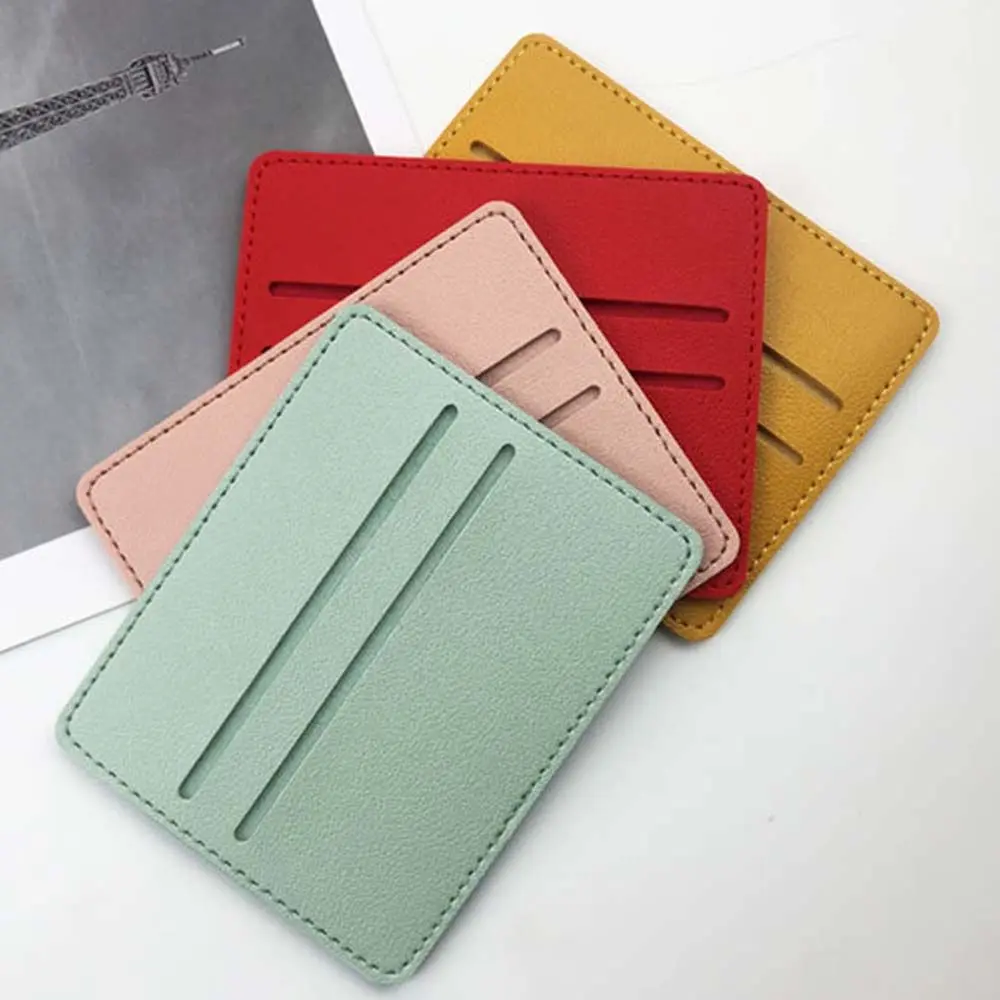 Colorful Bank Card Credit ID Card PU Leather Coin Pouch Slim Card Holder Bank Card Bag Business Wallet