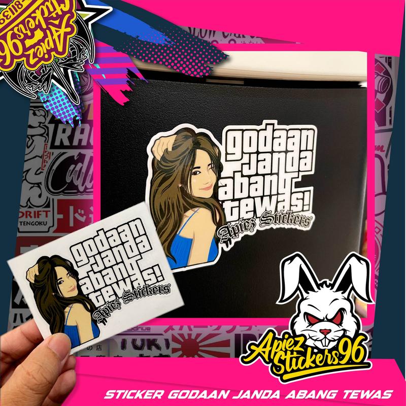 Sticker godaan janda abang tewas / Sticker Motor / Sticker Kereta ...