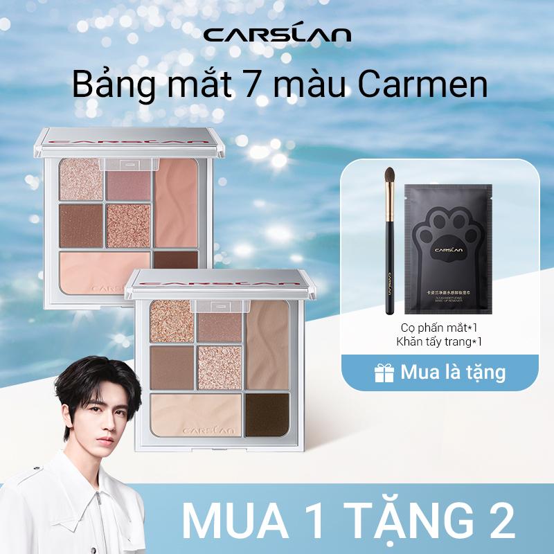   CFV   Phấn mắt Carslan Carmen 7 màu,Bảy màu bốn kiểu phấn Màu dễ phối không kén da ,Không bay phấn Lên màu đẹp tự nhiên 9g+ Mua 1 Tặng 2  Cọ phấn mắt*1+ khăn lau tẩy trang*1 
