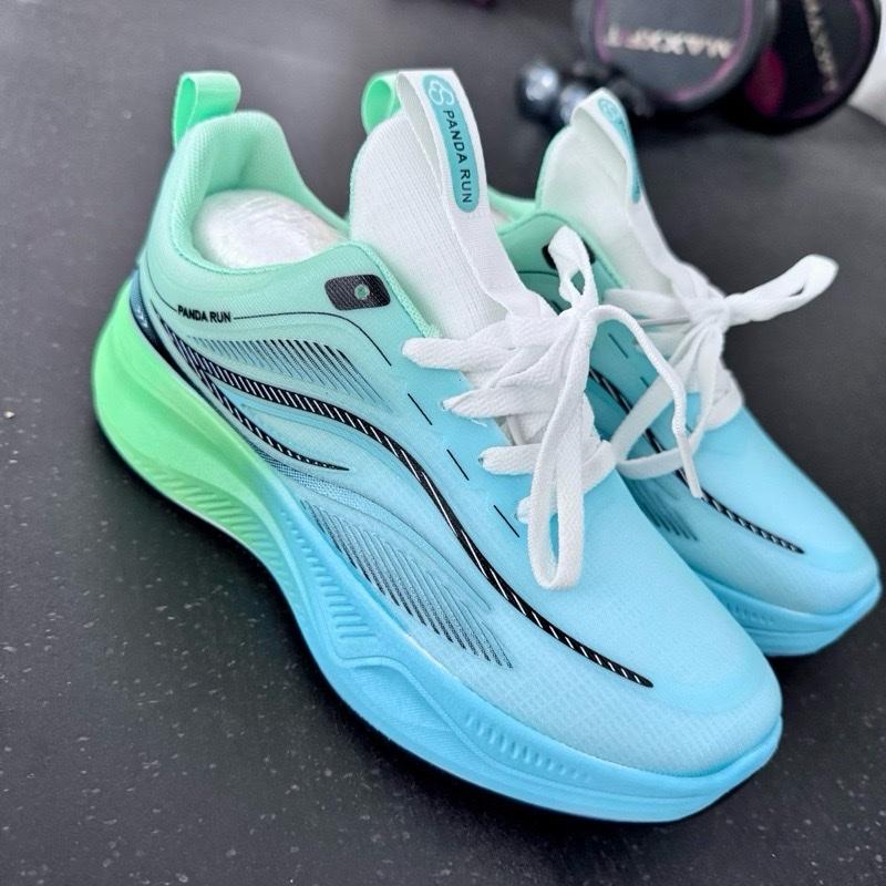 Panda Run02 แบรนด์คนไทย ไซส์38-48 รองเท้ากีฬาแบบลำลอง เท้าบานอวบ+เพิ่ม1ไซส์  ใส่วิ่งออกกำลังกายใส่เท