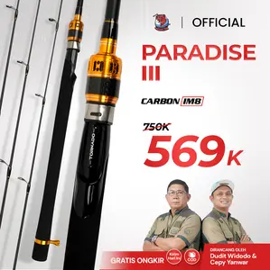 Joran Pancing Paradise III 1 Joran  3 Ukuran 150CM 165CM 180CM | Carbon Solid | Ring Guide Original I Handle Full Eva | J3