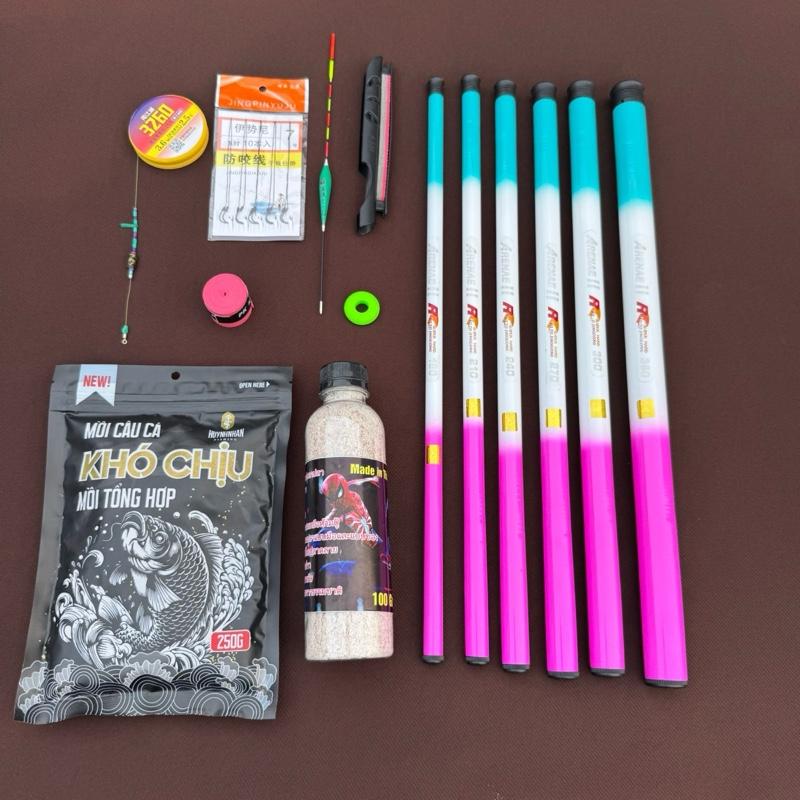 Cần câu cá mini vix thu gọn 40cm gẩy rô diếc chép tải tĩnh tải cá tốt Fishing