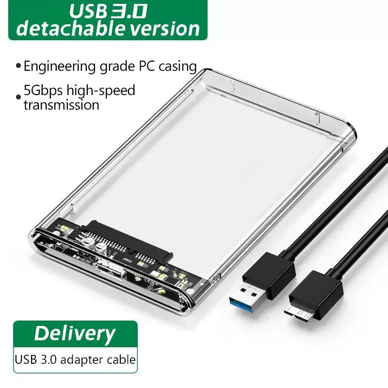 cứng bên ngoài trong suốt ổ 2.5 hoặc 3.0 Inch trường hợp hdd ssd micro - b đến usb3.1 4 TB ổ đĩa nhà ở uasp sata tương thích iii máy tính xách tay