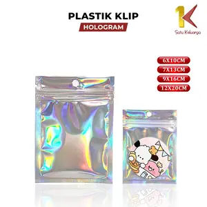 [COD] SK C1104 Plastik Klip Hologram Flat Packaging Bungkus Makanan Bumbu