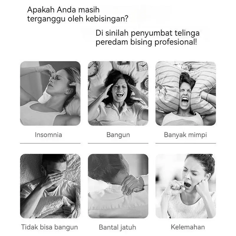 Penyumbat Telinga 3 Layers Earplug Peredam Suara Silicone / Earplugs Noise Reduction / Penutup Telinga Ear Plug Noise Reduction 2 Layer / Ear Plug Penyumbat Telinga Anti Bising / Penutup Telinga Kedap Suara Ampuh Berkualitas / Penyumbat Telinga Kuping 7