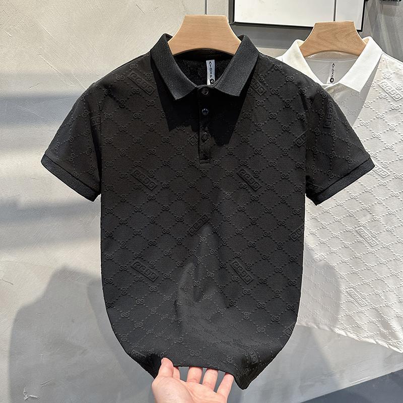 2025 polo shirt pria kaos polo cowok kaos kerah pria dewasa polo hitam pria 1