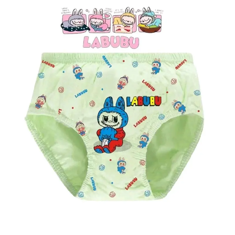 CD LABUBU ISI 12 PCS Celana dalam anak perempuan motif KARAKTER usia 1-8 Daeman anak cewek terbaru 4