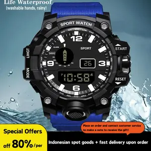 *In Stock*Jam Tangan Elektronik Tahan Air dan Modis untuk Pelajar, Jam Tangan Elektronik Pria Berkualitas Tinggi dengan Cahaya, Jam Tangan Mekanik Olahraga untuk Remaja, Hadiah untuk Pelajar Electronic Watch