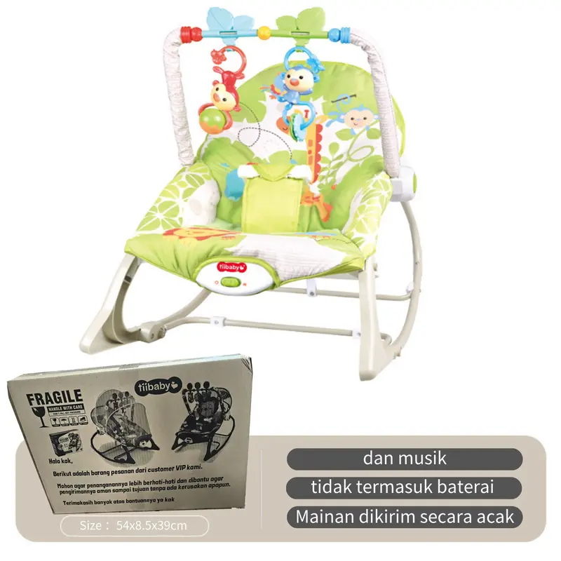 FLYBB Kursi Goyang Manual Bayi /Bouncer Bayi 10 In 1 Premium dilipat music Bouncer 5