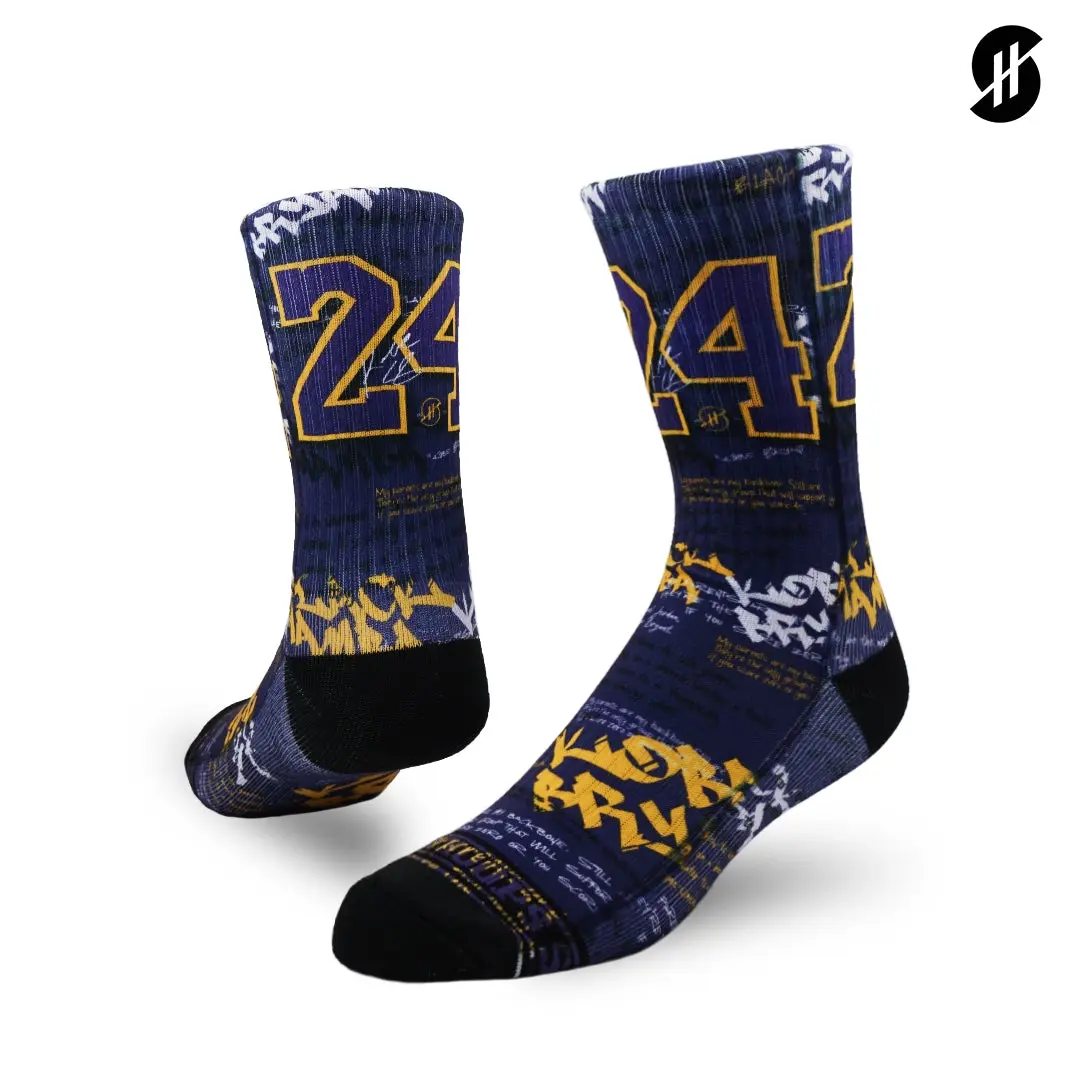 Kaos Kaki Olahraga / Fashion - Stayhoops - Mamba 24 | Tribute to Kobe Pria Dewasa Panjang