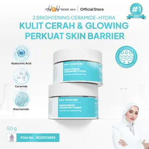 HNH Skincare - Bundling 2 Brightening Ceramide Hydra Gel - Moisturizer Ceramide Pelembab Wajah untuk Skin Barrier Mencerahkan Melembutkan Acid Hyaluronic Hydrating Niacinamide Berjerawat