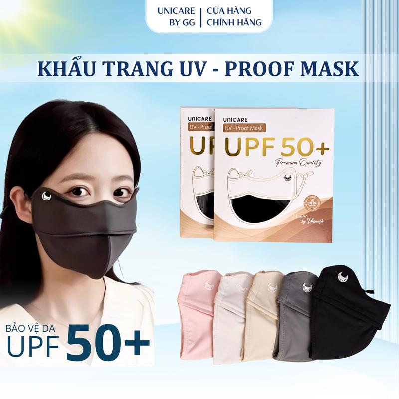 [DEAL HỜI] Khẩu trang vải UNICARE chất liệu lụa băng mềm mịn, Khẩu trang chống tia UV chống nắng Phù hợp nam nữ, trẻ em, phụ kiện che mặt, Mát lạnh thoáng khí mix màu trendy
