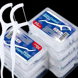 [SA] Dental Floss Benang Pembersih Selah + Tusuk Gigi 1 Box Isi 50 - Membersihkan Kotoran di Sekat-sekat Gigi - Mulut