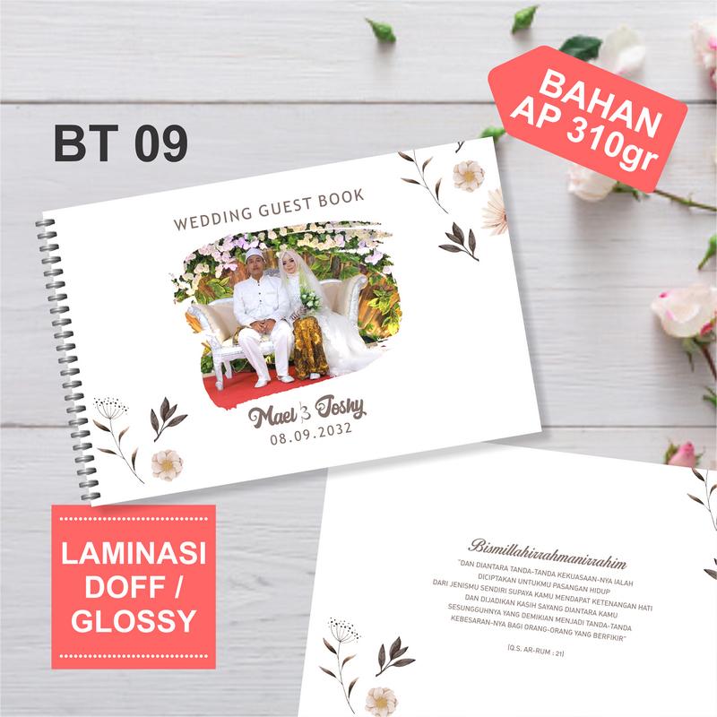 Buku Tamu Pernikahan Custom Aesthetic Kekinian Murah 4