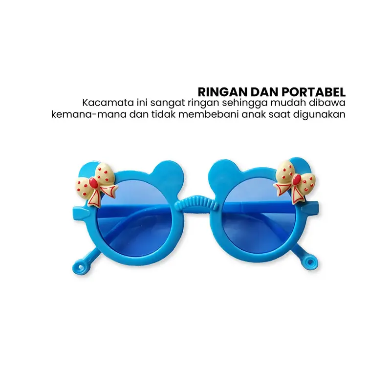 [COD] GD C1129 Sunglasses Kids Kacamata Anak Imut Motif Mouse Pita 3