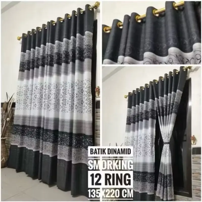Paket HEMAT 6 ,4,3 pcs GORDEN SMOKRING 10 LUBANG RING  Curtain Tali
