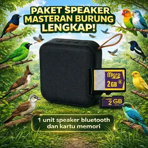 SPEAKER MP3 MASTERAN BURUNG KOMPILASI BURUNG LOVEBIRD KENARI MURAI KACER CUCAK IJO TERMURAH