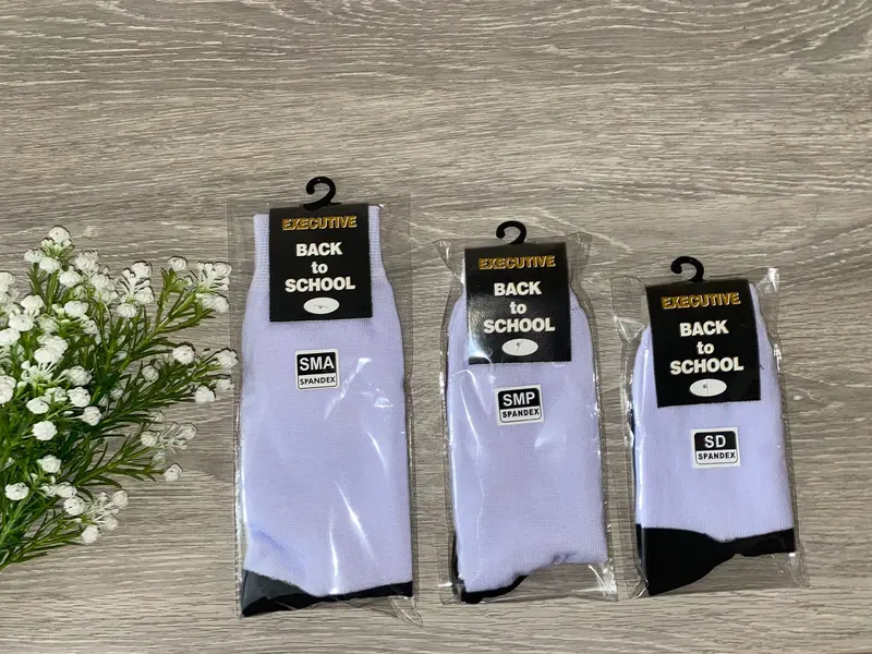 Kaos Kaki Anak Sekolah SD SMP SMA Hitam Putih 3 Pasang Termurah Sudah Kemas - Fashion 4