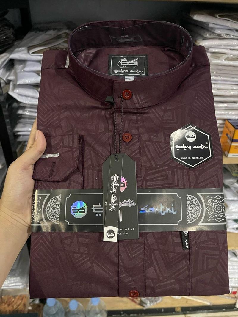 Product Introduction of Galery Santri Baju Kemko Sultan Melayu Bahan Spun Embos Premium Motif Polos Lengan Panjang Model Terbaru 34