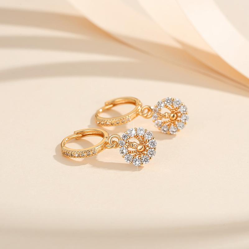 Product Introduction of LM128  Anting Titanium Bunga     Korea Anting Tusuk Permata Perhiasan Earrings 19