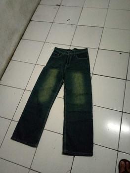 Product Review of (GREEN RETRO Rare) Celana Baggy Jeans Gombrong Celana Skena Vintage Retro Denim Panjang Boyfriend Wanita from M**7 0
