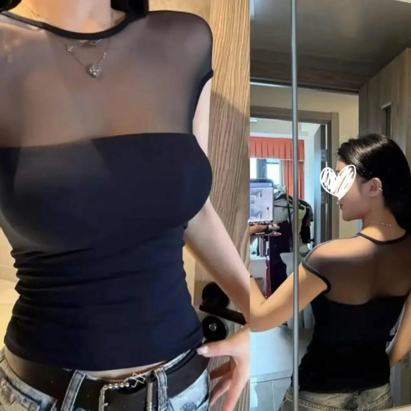 [A-150]( MẪU MỚI MỞ BÁN) ÁO CỔ TRÒN PHỐI REN CÓ ĐỆM MÚT dáng baby tee mặc đi làm đi chơi sang chảnh