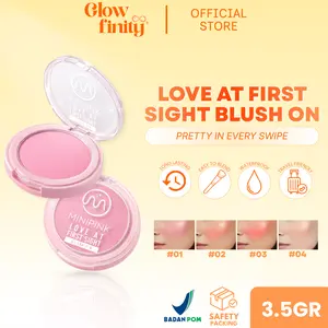 MINIPINK Love At First Sight Blush On 6 Colors Perona Pipi Powder Blush On Pigmented BPOM - MP016