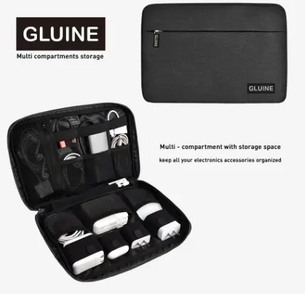 GLUINE# 1368 Travel Gadget Bag Organizer Cable Pouch Tas aksesoris Portable Waterproof untuk Kabel HP Powerbank 0