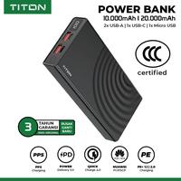 Gambar TITON CCC Power Bank 10000mAh 20000mAh Fast Charging 22.5W LED Display USB-A USB-C Micro USB Real Capacity Powerbank - 10.000mAh CCC dari TITON Indonesia Kota Administrasi Jakarta Pusat 1 Tokopedia