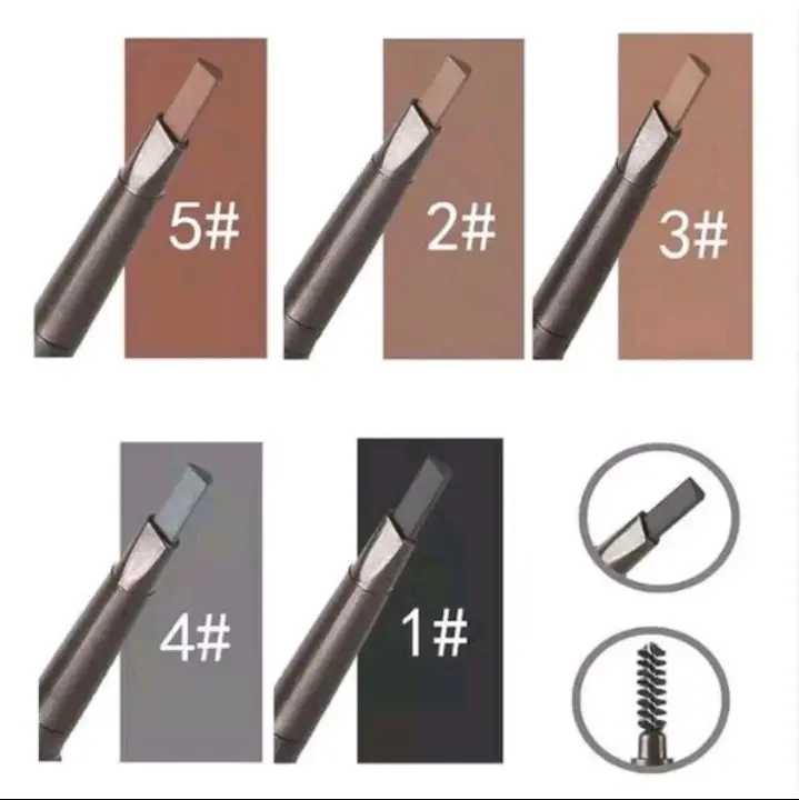PENCIL ALIS 2 in 1 PENCIL ALIS PUTAR DENGAN SIKAT ALIS WATERPROOF Eyebrow 1