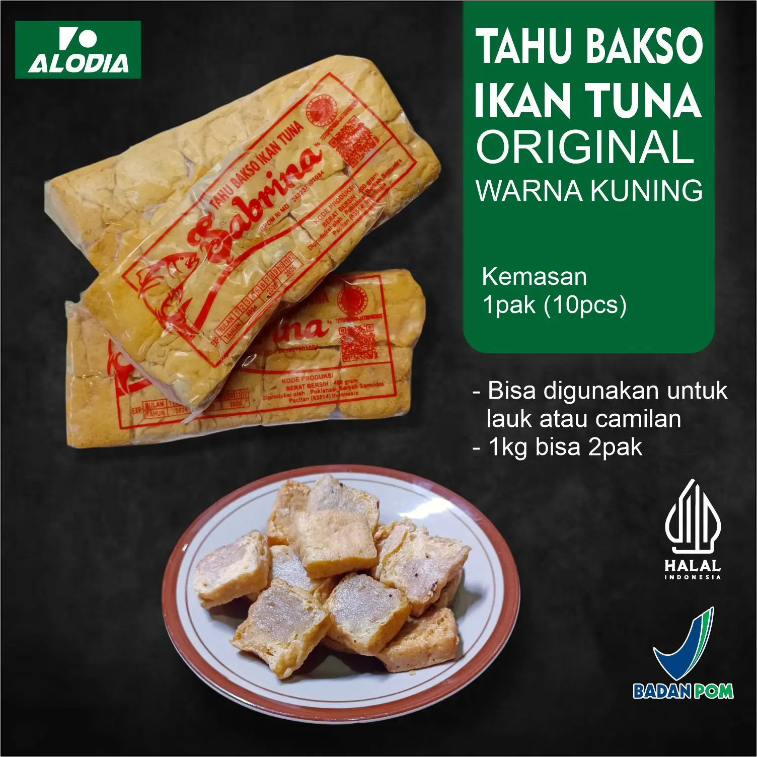 Tahu Bakso Tuna pacitan - Tahu Tuna Sabrina Original, isian Adonan Bakso Ikan Tuna Tanpa Bahan Pengawet