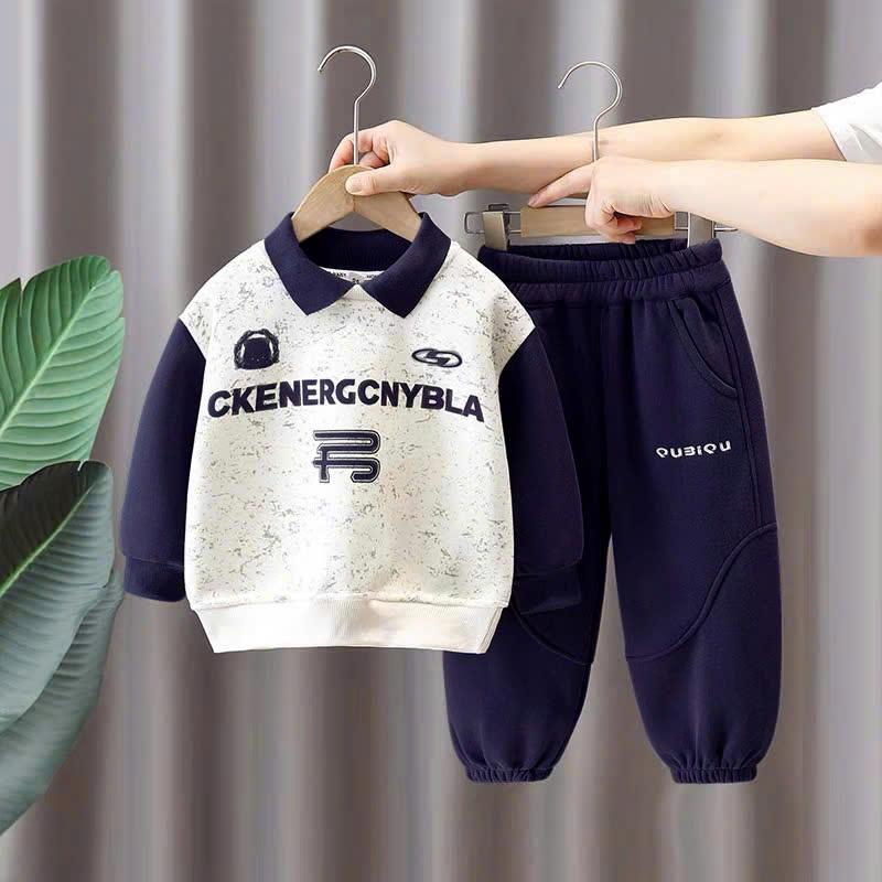  Bộ Quần Áo Thu Xuân Cho Bé Trai Chất Nỉ 2 Da Phong Cách Thể Thao Hợp Thời Trang Cho Bé Từ 17-47 Kg Vải Polyester Mềm Mịn Đường May Kĩ Quan Sandal 