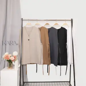 KARA.ID RAPIKA Vest Rompi Pakaia Wanita Crop Basic Sleeveless Vest Top Panjang Atasan