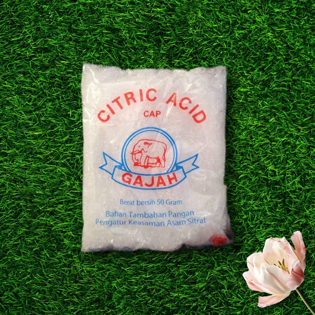 Citric Acid / Citrun Acid / Asam Sitrat / sitrun Asam Cap Gajah 50Gram Per 20Pcs Citric Acid / Citrun Acid / Asam Sitrat / sitrun Asam Cap Gajah 50Gram Per 20Pcs