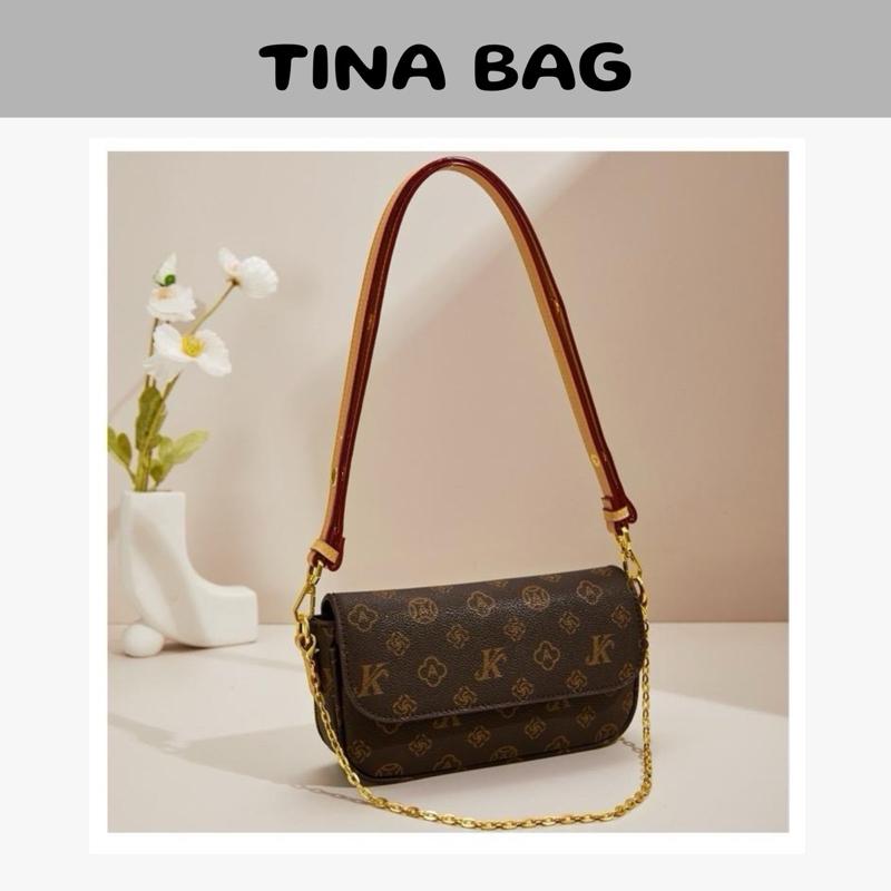 Túi cao cấp Monica JK cầm tay đeo vai đeo chéo size 22cm; Túi da PU cao cấp; Túi kèm dây charm xích nhỏ gọn sang trọng Bag Nữ