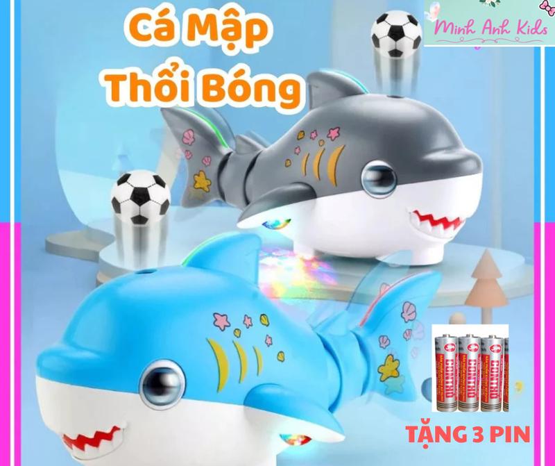  Đồ chơi cá mập thổi bóng lơ lửng kèm đèn nhạc cho bé cá heo thổi bóng phát sáng nhảy múa trẻ em baby toys 